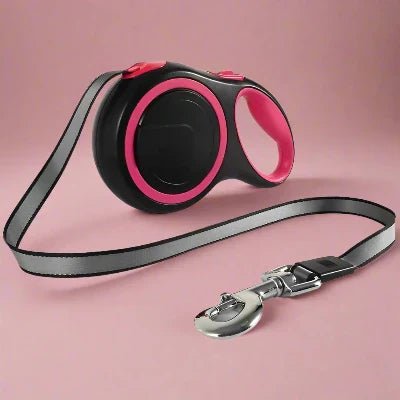 Laisse de chien - MaxLeash™ - Rose - Planète des chiens