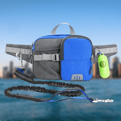 Laisse pour Chien - WaistBag™ - Bleu - Planète des chiens
